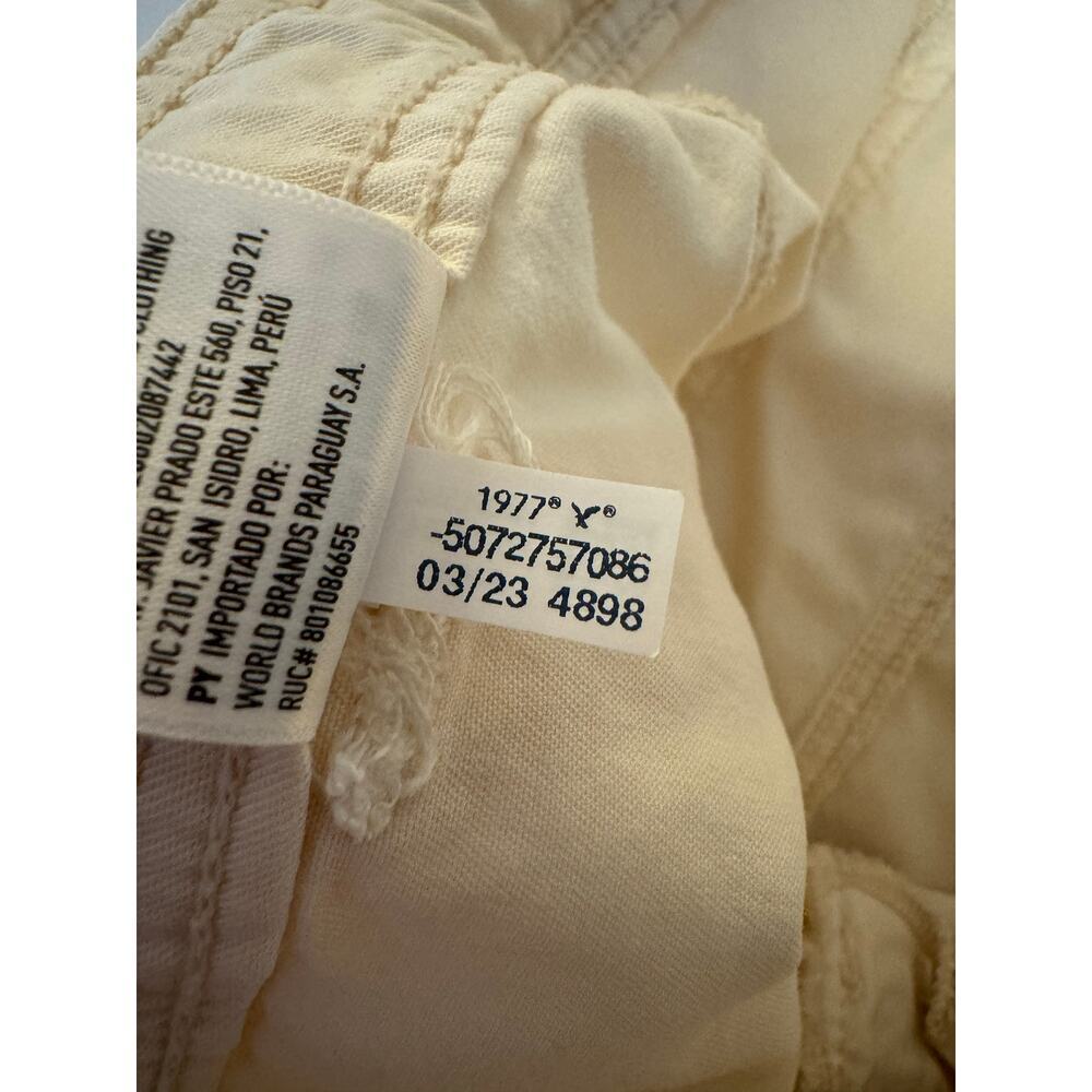 American Eagle Outfitters Cream Wide Leg Pants - Picture 7 of 7